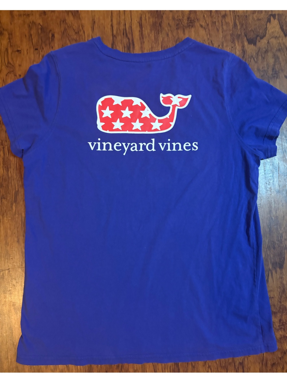 Vineyard Vines Royal Blue Tee with Red & White Whale